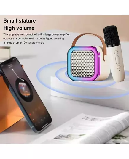 K12 Bluetooth Karaoke Machine Portable 5 3 PA Speaker System with 1 2 Wireless Microphones Home
