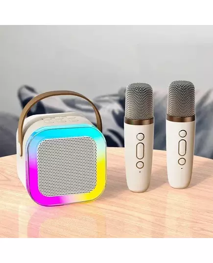 K12 Bluetooth Karaoke Machine Portable 5 3 PA Speaker System with 1 2 Wireless Microphones Home