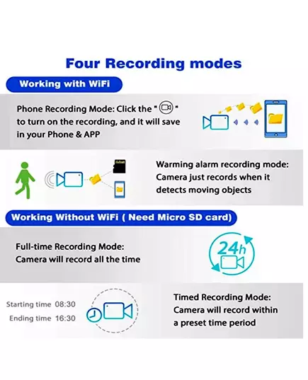 Mini Wifi Surveillance Camera Remote Monitoring HD 1080P Home Wireless IP Camera Loop Recording Security Cam
