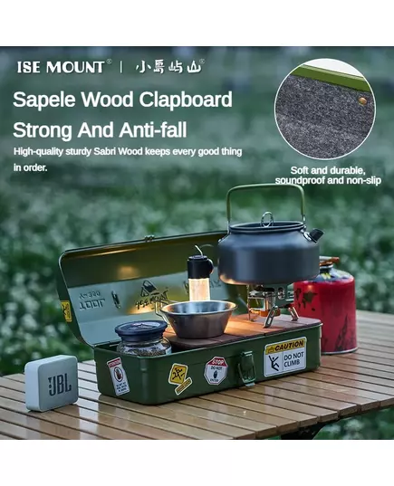 Outdoor Metal Tool Box Debris Storage Box Portable Hand held Storage Box Fall proof Moisture proof