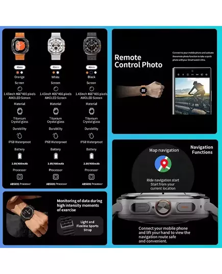 2024 New Galaxy Smart Watch 7 Ultra Men AMOLED Screen Multi Function Sports Fitness Tracker Health