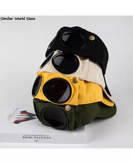 New Aviator Hat Summer Personality Glasses Baseball Cap Female Unisex Sunglasses Cap Small Cap Baseball Cap