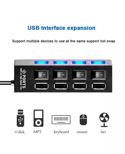 USB HUB 2 0 USB 2 0 HUB Multi USB Splitter Hub Use Power Adapter 4