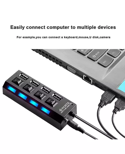 USB HUB 2 0 USB 2 0 HUB Multi USB Splitter Hub Use Power Adapter 4