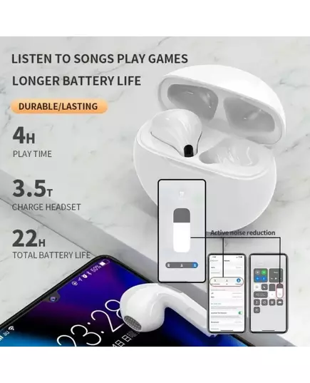 XIAOMI Air Pro 6 TWS Wireless Bluetooth Earphones Touch Control Earbuds With Microphone Hifi Sound Sport