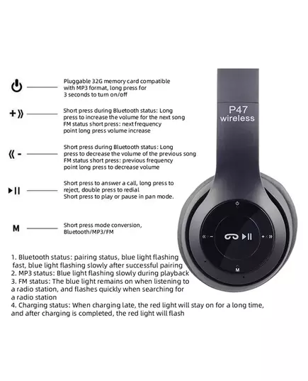 couteurs Bluetooth 5 0 P47 TWS st r o casque de musique avec micro pour