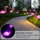 3PCS Flamingo Solar Light Waterproof LED Pink Flamingo Stake Light Landscape Ground Lamp for Outdoor Pathway