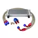 Universal 13 Rows Oil Cooler Kit Oil Filter Sandwich Adapter Nylon Stainless Steel Braided An10 Hose