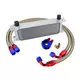 Universal 13 Rows Oil Cooler Kit Oil Filter Sandwich Adapter Nylon Stainless Steel Braided An10 Hose
