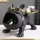 French Bulldog Sculpture Dog Statue with Tray and Keys Holder Storage Gift Home Decor Ornaments Rood