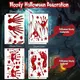 1sheet Halloween Decorations Window Stickers Terror Bloody Handprint Footprint Halloween Party Wall Decal Stickers Props