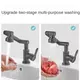 Mechanical Arm Universal Faucet Bathroom Kitchen Splashproof Faucet Bathroom Countertop Basin Hot and Cold Tap Faucet