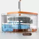 Mop Water Separation Square Mop With Bucket 3PCS Mop Heads 360 Ceaning Microfiber Lazy Floor Floating