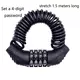 1 PC Universal Motorcycle Electric Cars Security Helmet Password Wire Lock Portable Anti theft Mtb Road