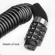 1 PC Universal Motorcycle Electric Cars Security Helmet Password Wire Lock Portable Anti theft Mtb Road