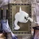 Halloween Cute Ghost Break The Window Decor Prop Adorable Window Crasher Flying Ghosts Outdoor Indoor Decorations