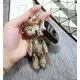 New Creative Cute Cartoon Cloth Bear Keychain Pendant Fashionable Men and Women Couple Keychain Bag Pendant