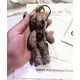 New Creative Cute Cartoon Cloth Bear Keychain Pendant Fashionable Men and Women Couple Keychain Bag Pendant