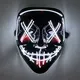 Wireless Scary Glowing Mask LED Luminous Purge Mask Halloween Horror Neon Light Up Cosplay Party Mask