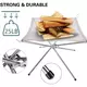 Stainless Steel Outdoor Camping Campfire Fire Rack Foldable Mesh Fire Pit Wood Stove Fire Frame Rack